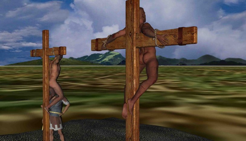 Nude Crucifixion Crucified Women Retro BDSM