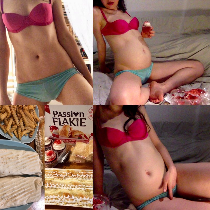 Girls Belly Stuffing