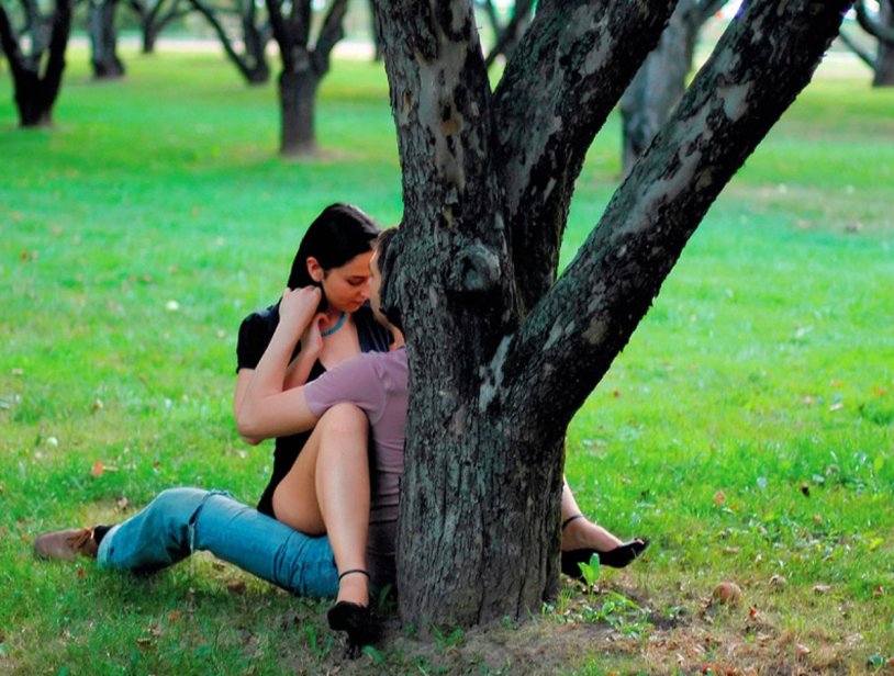 Girls fuck on the street