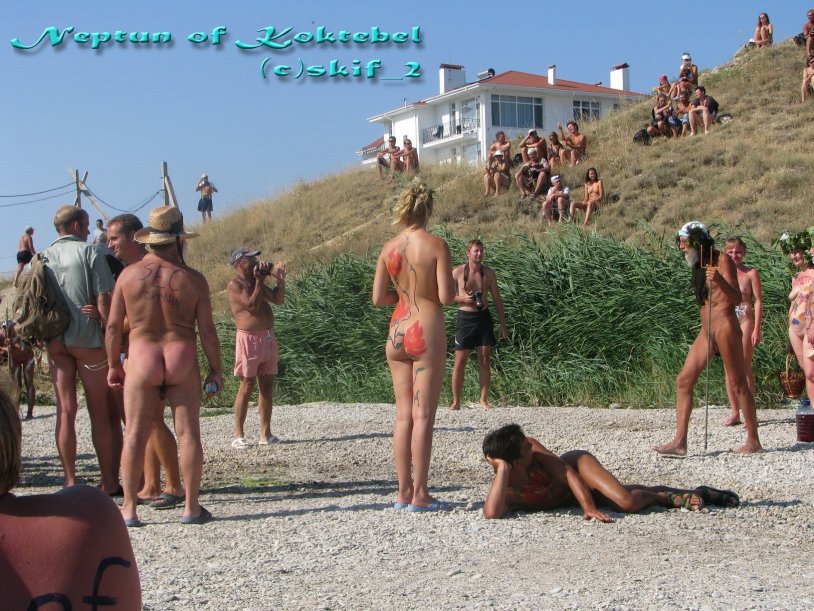 The holiday of Neptune in Koktebel naked