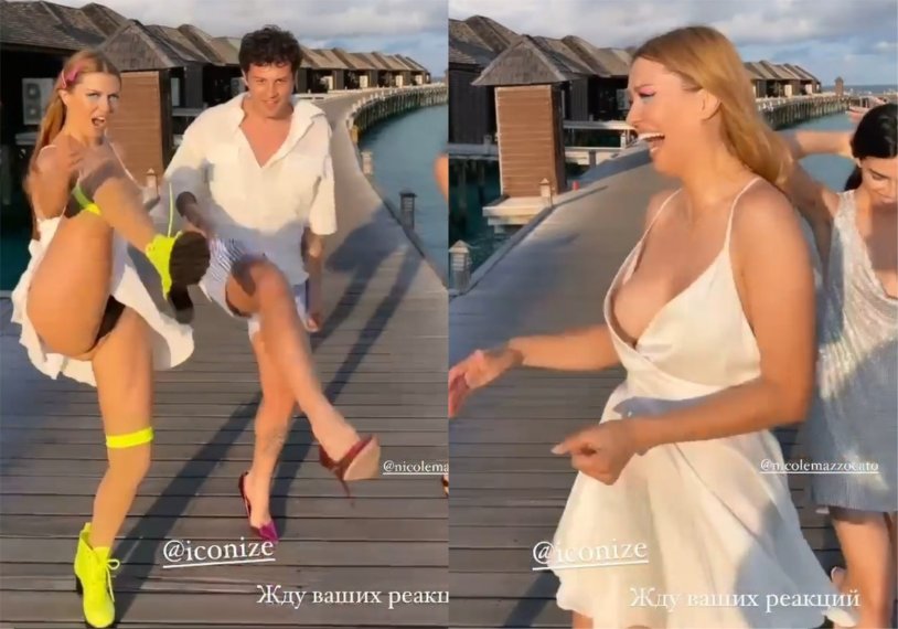 Victoria Bonya Hot Dancing in the Maldives