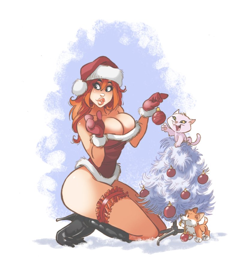 Drawing erotic Snow Maiden