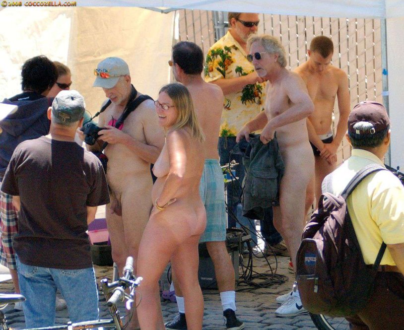 Naked people on the beach