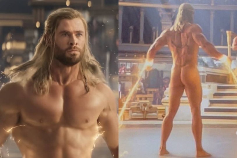 Tor love and thunder Chris Hemsworth naked