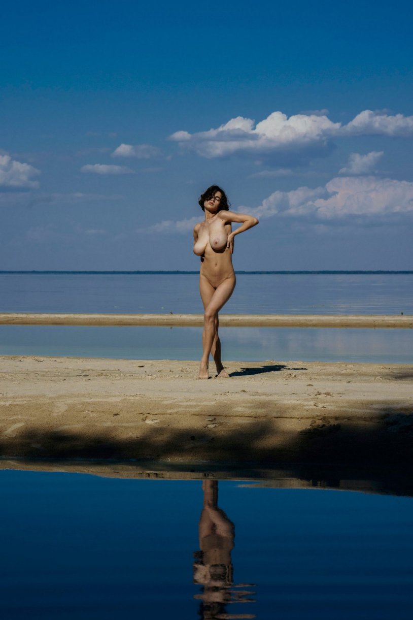 Beautiful girls on the beach nude