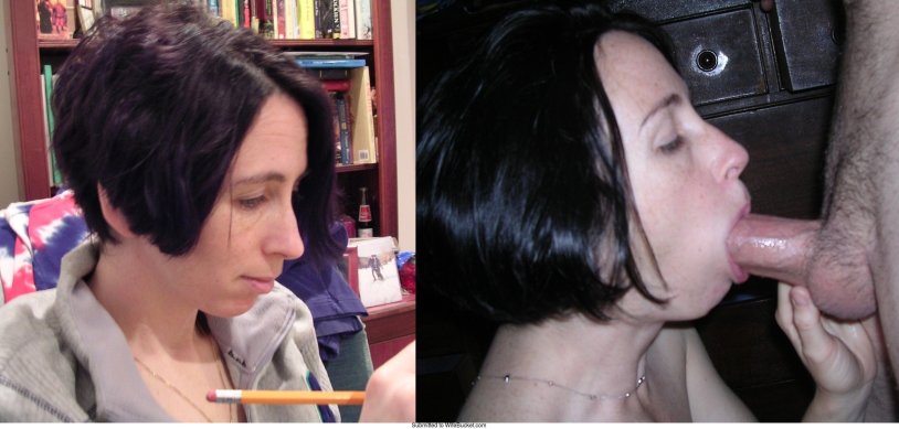 Before after Blowjob Nerd amateur