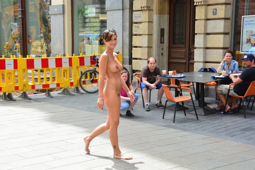 Girls naked in public