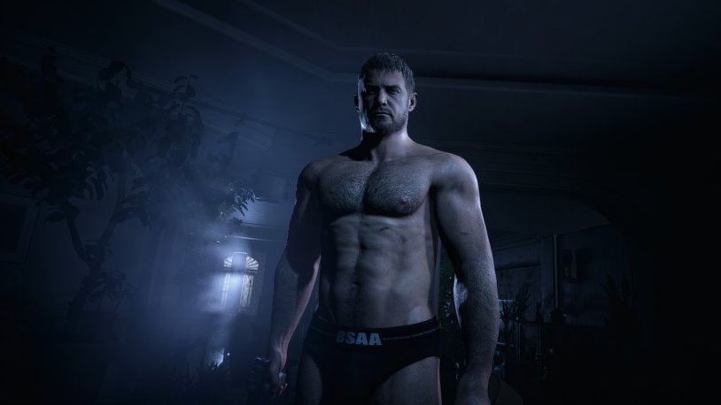 Naked Chris resident Evil