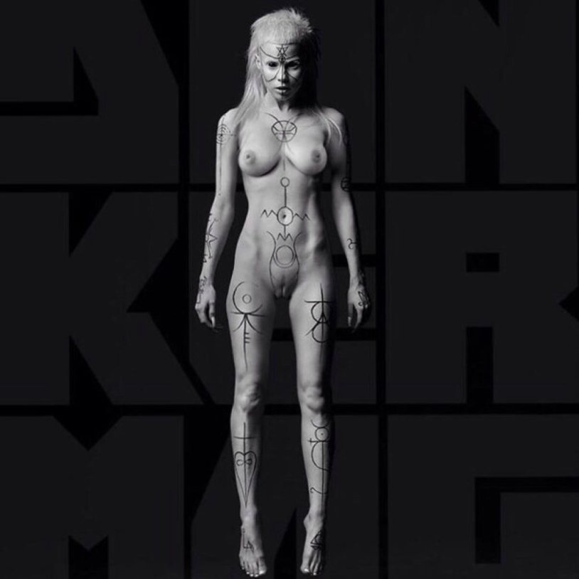 Soloist of the group Die Antwoord naked