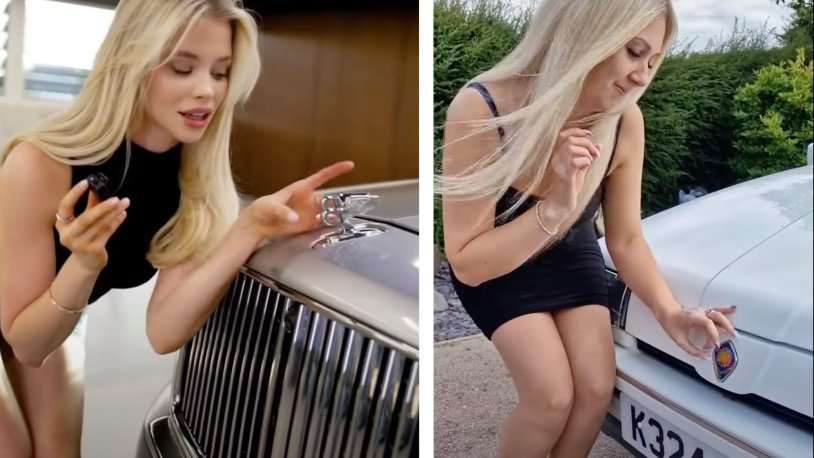 Girl from Bentley Blonde advertising
