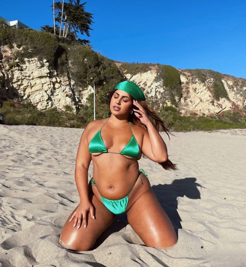 Ayesha Perry-Iqbal in a bikini