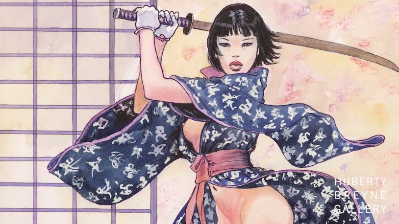 Milo Manara Girl in striped pajamas