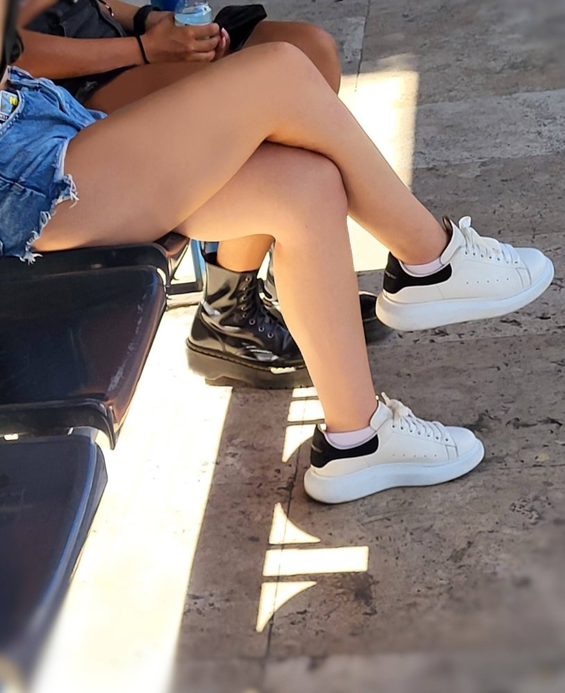 Girl in sneakers