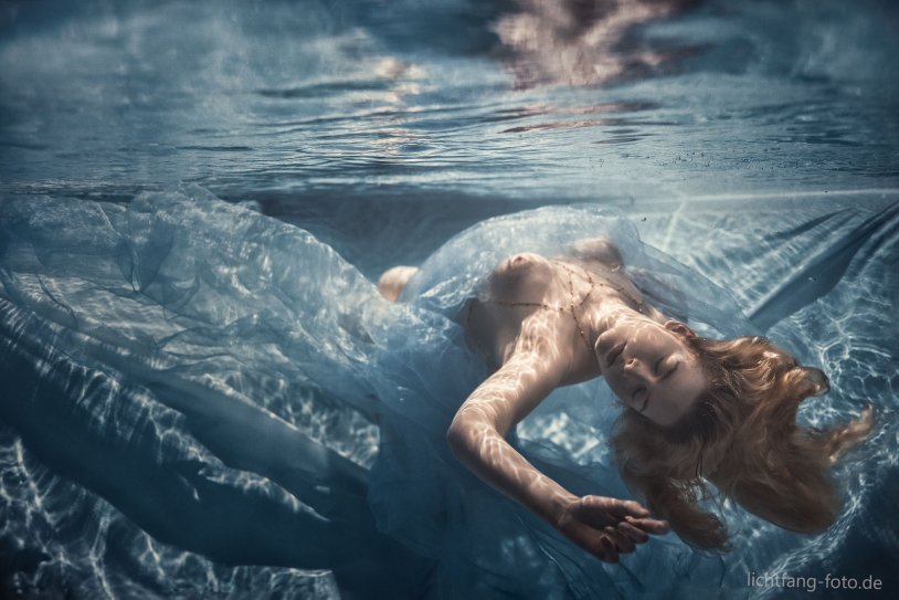 Girl under water