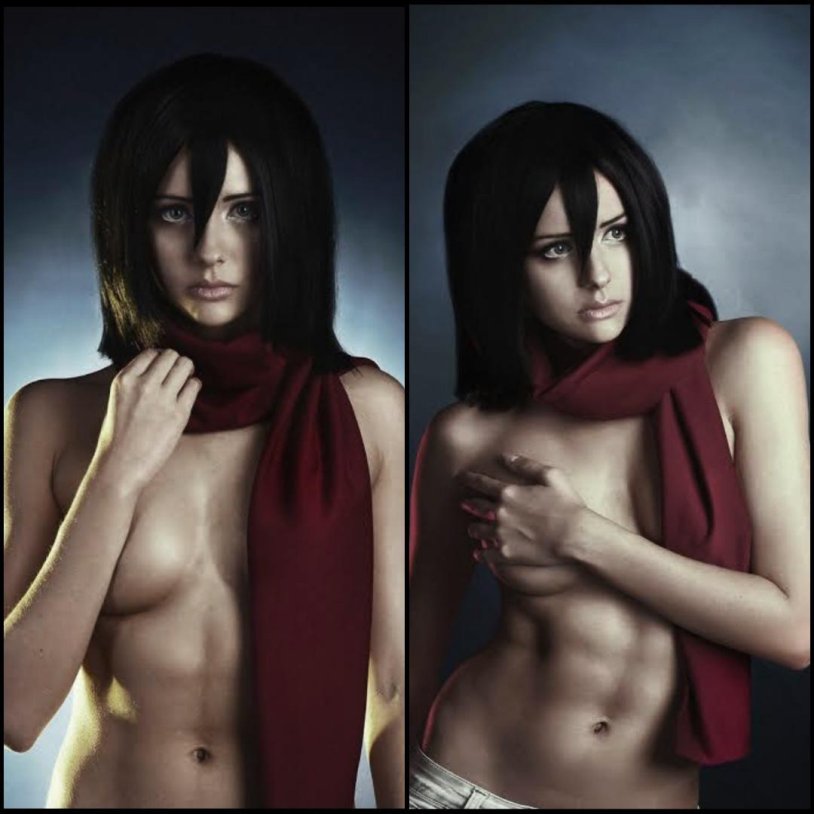 Mikasa Ackerman naked for 4 season