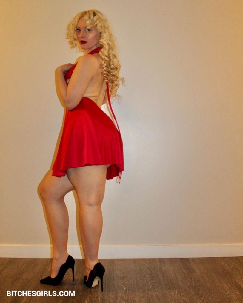 Woman in a red dress