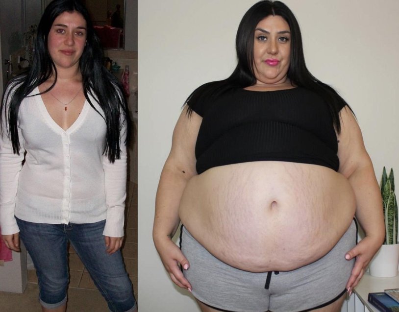 Fat girl before and after weight gain