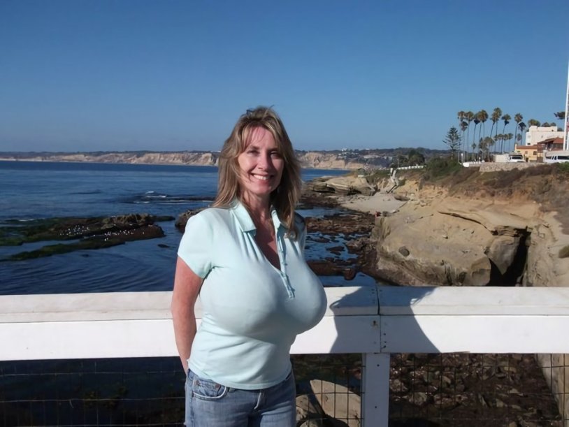 Nancy Quill in a swimsuit