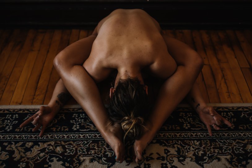 Naked yoga