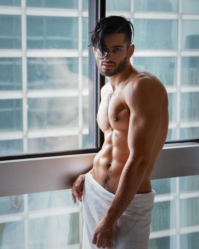 A man in towel