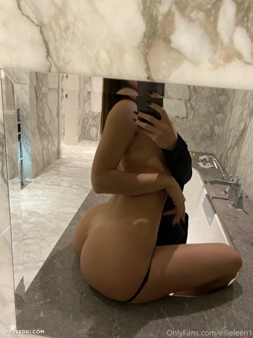 Ellie leen ass in the bathroom