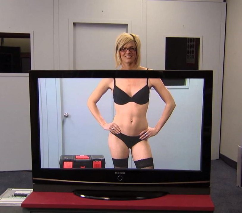 Marie-Pierre Bouchard in a swimsuit