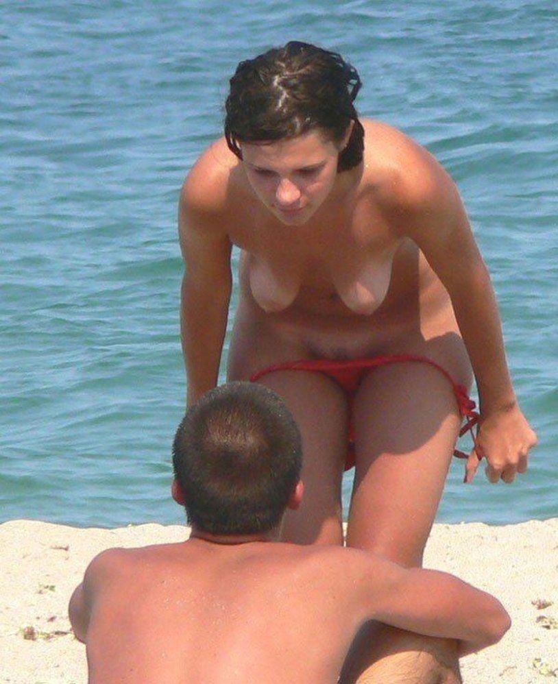 Dresses panties on the beach private
