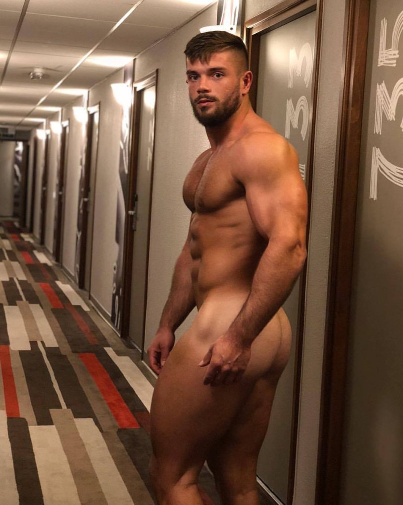 Naked guys Private elevator