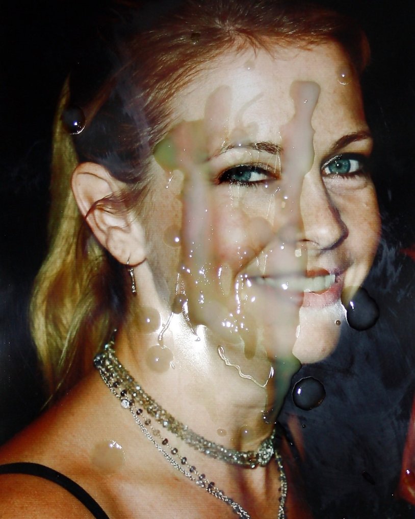 Cum on the face of a celebrity