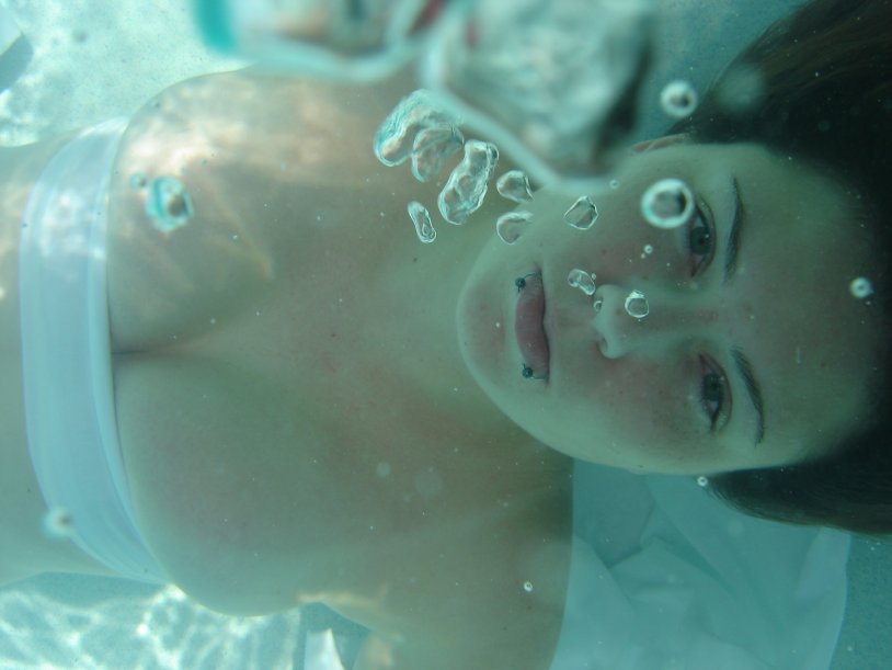 Girl under water