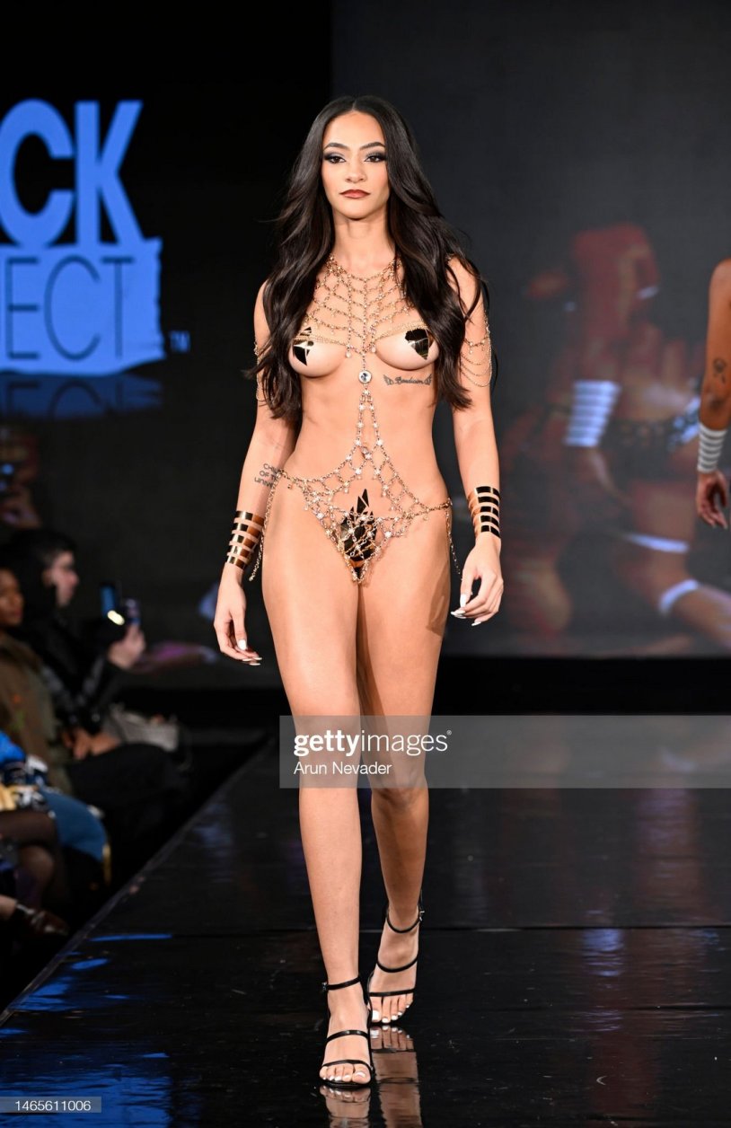 Model on the catwalk