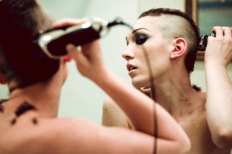 Naked women are stripped