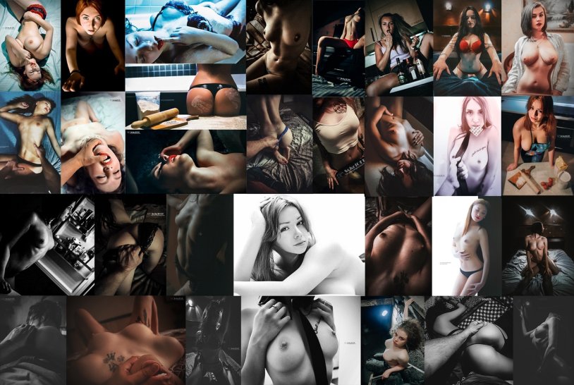 The process of shooting nude models