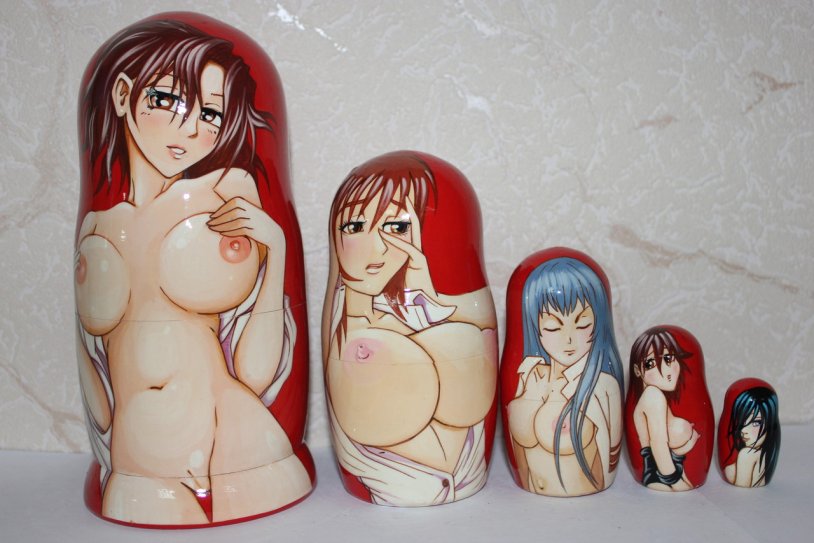 Naked Russian nesting dolls