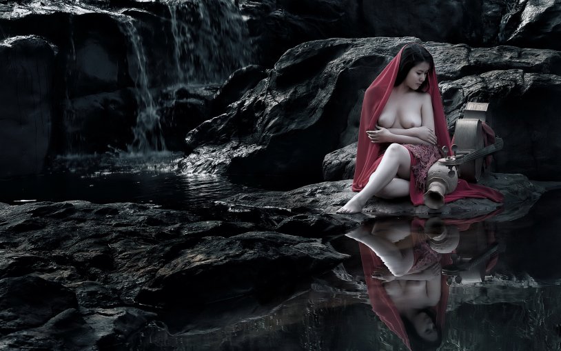 Erotic murals of girls