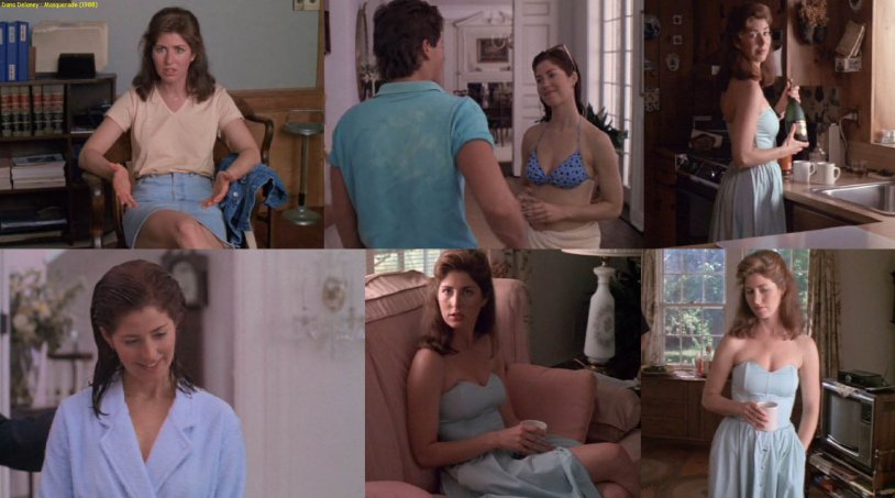 Dana DELANY unfasten the bra