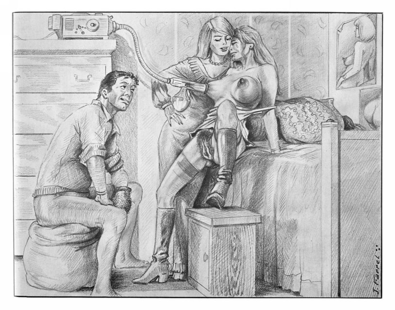 Erotic torture of women in drawings
