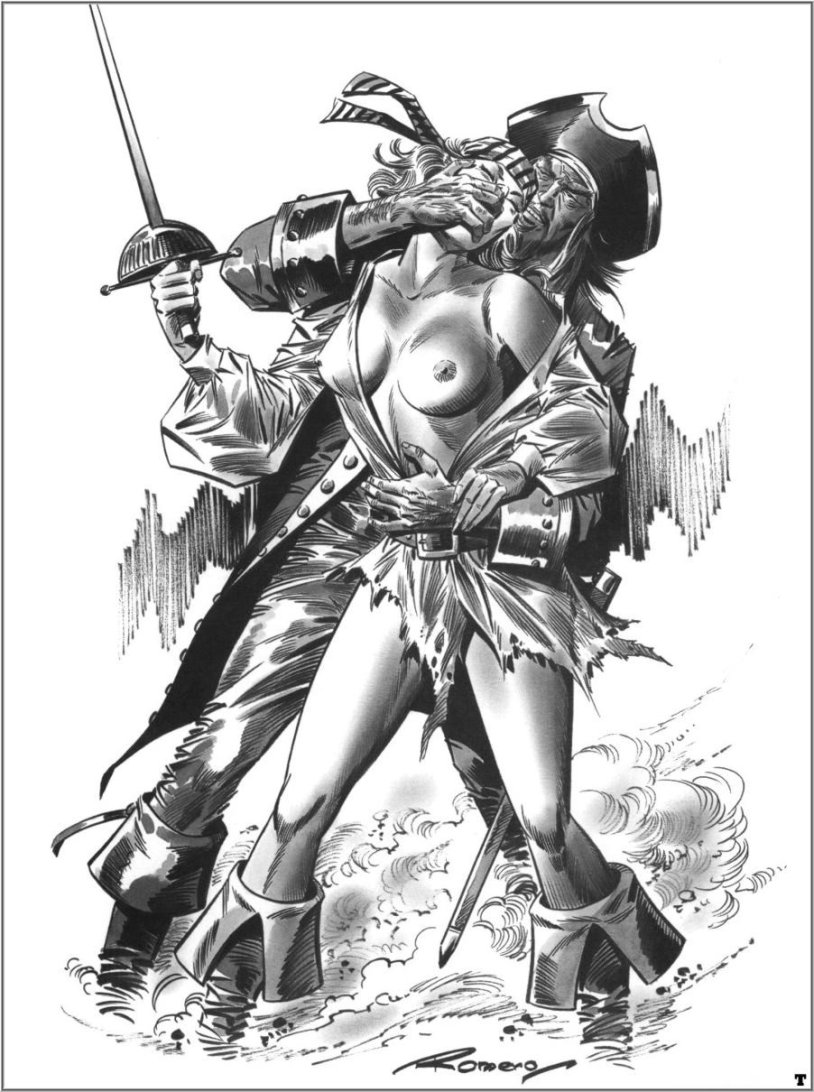 Drawings of naked warriors