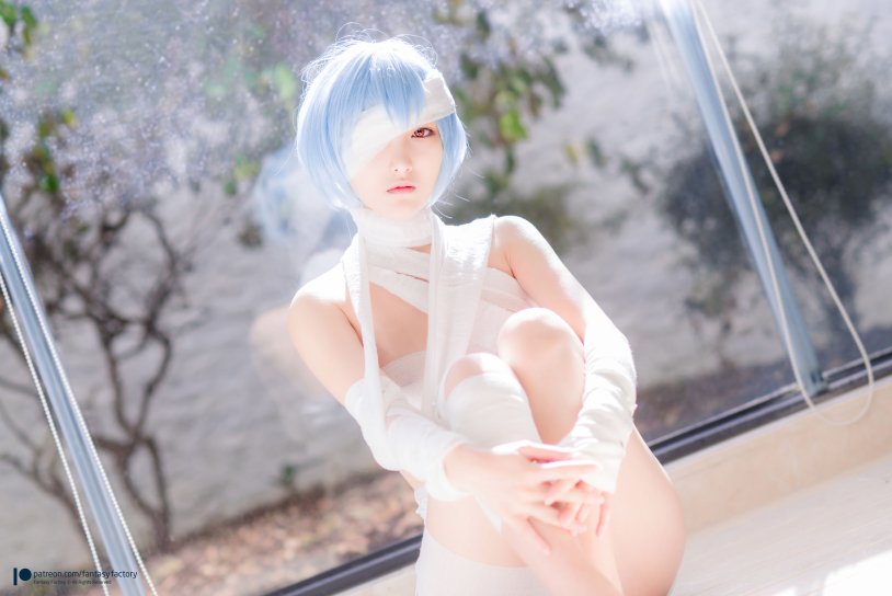 Erotic cosplay Ayanami Rei