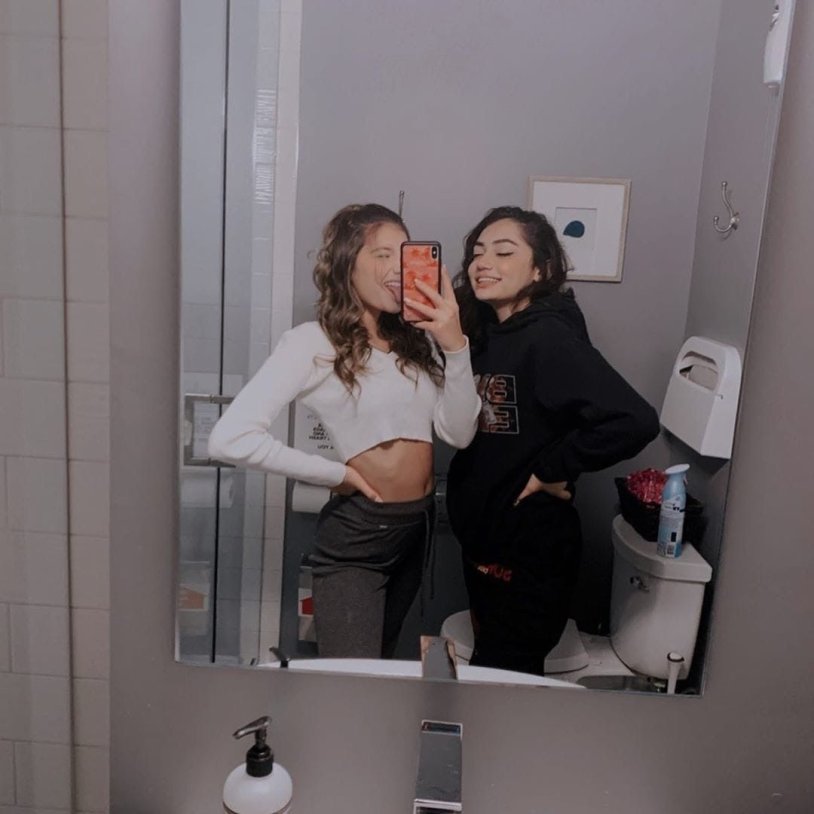 Avani Gregg in the bathroom