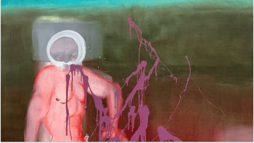 They doused the picture with paint