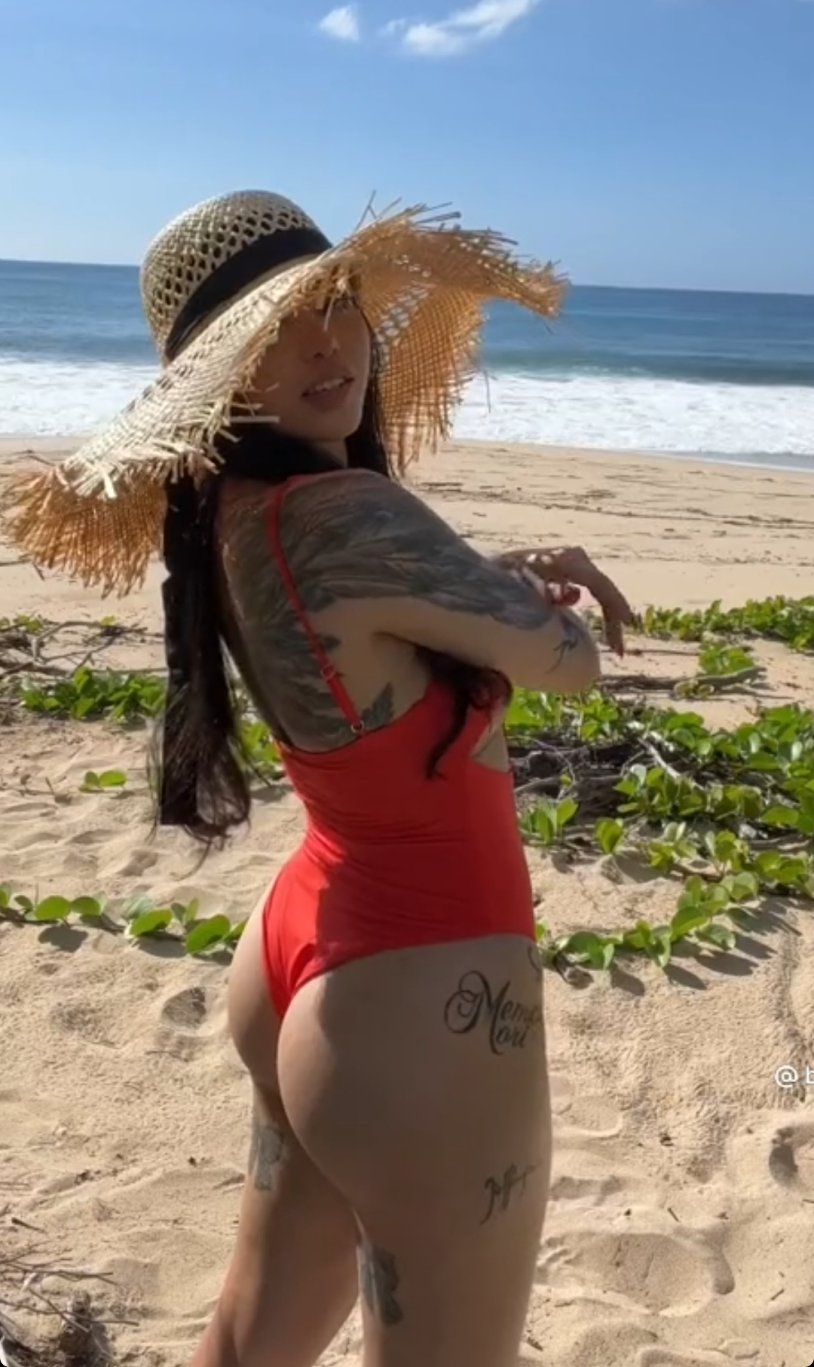 Bella Poarch in a swimsuit