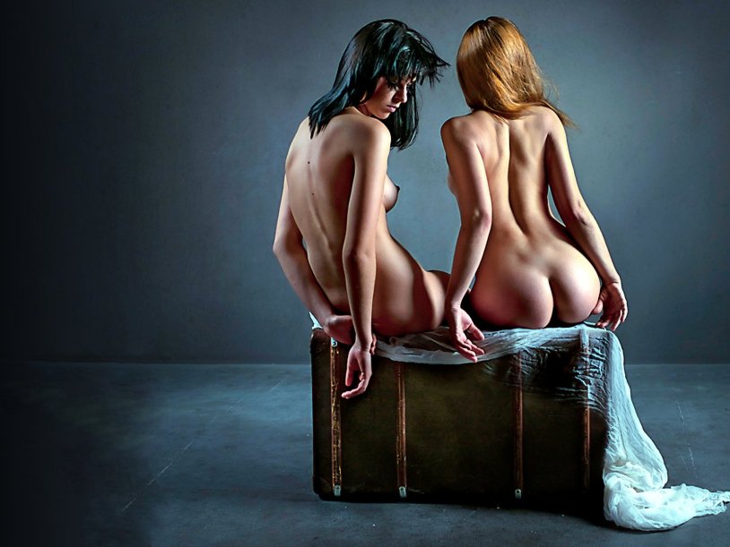 Two beautiful naked women