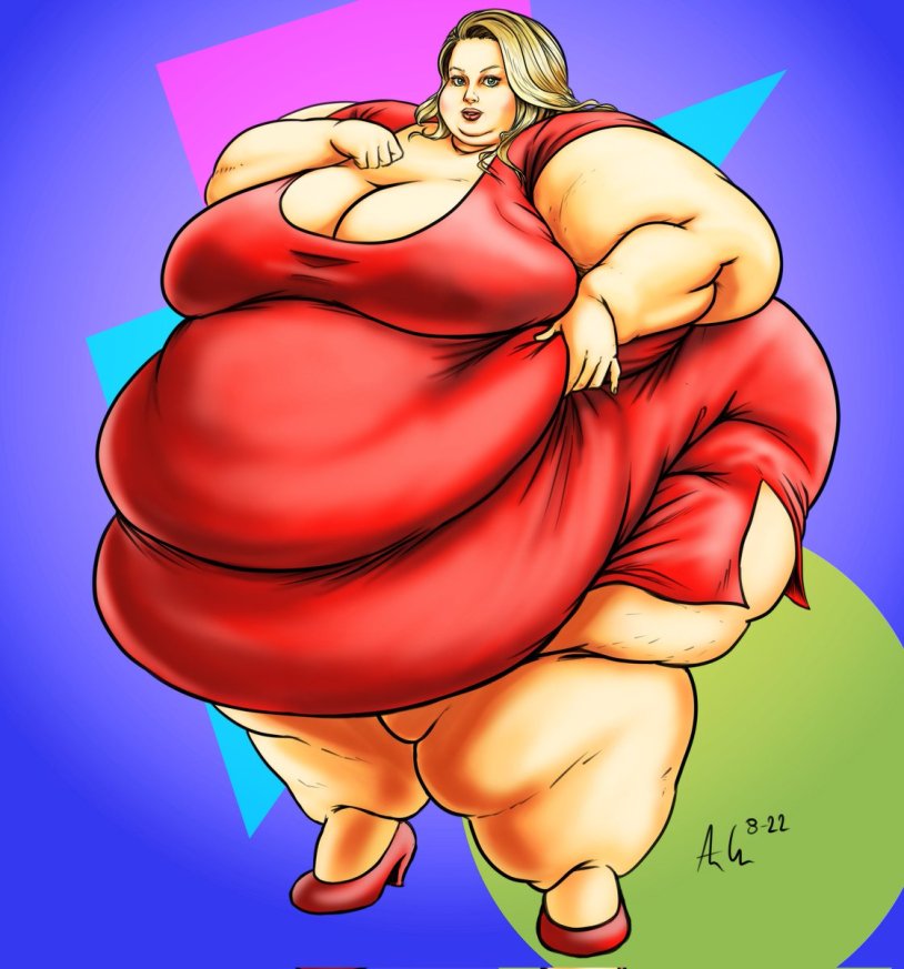 Foxy Roxxie Stuffing with a huge belly