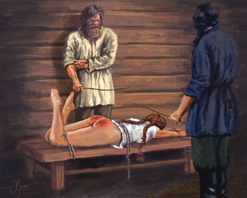 Punishment by rods of girls