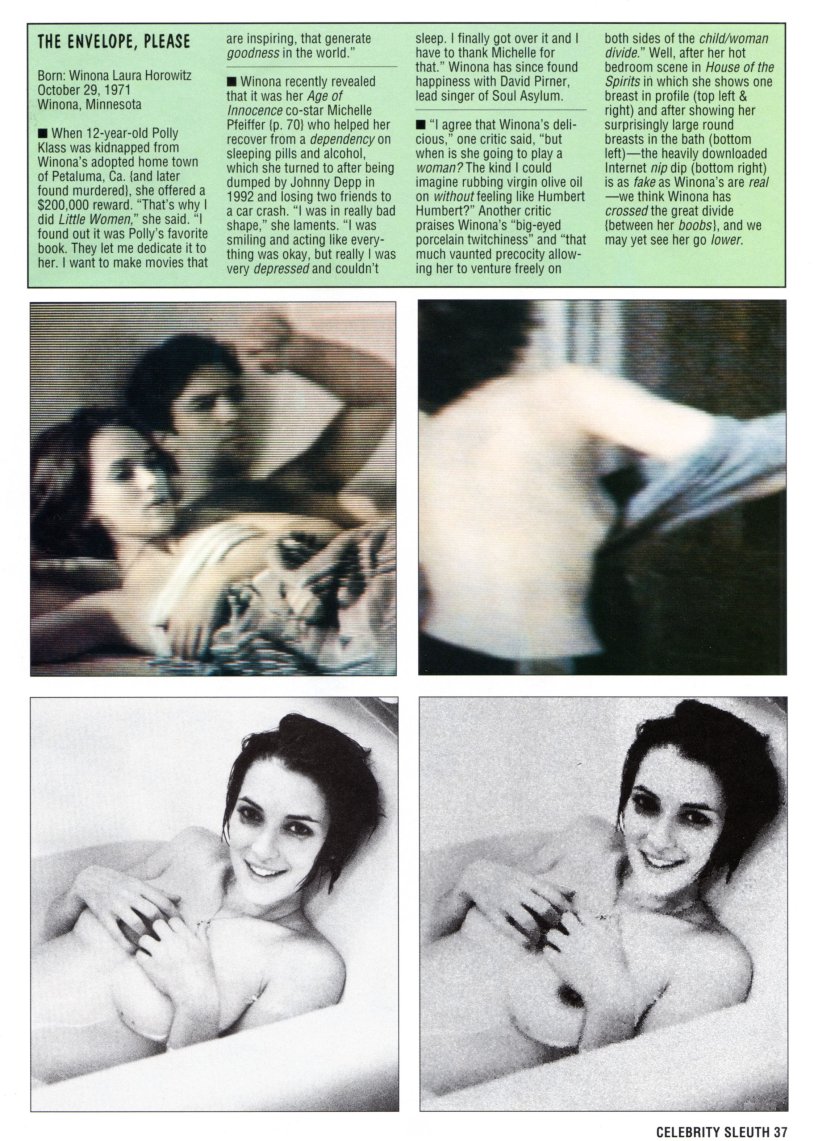 Winona Ryder is intimate
