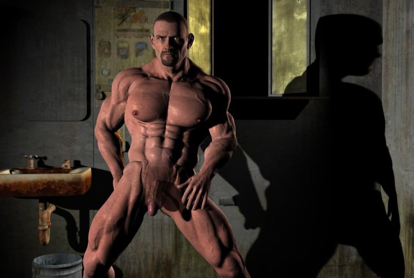 Naked inflated old people