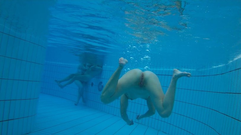 Nude swimming in the university pool