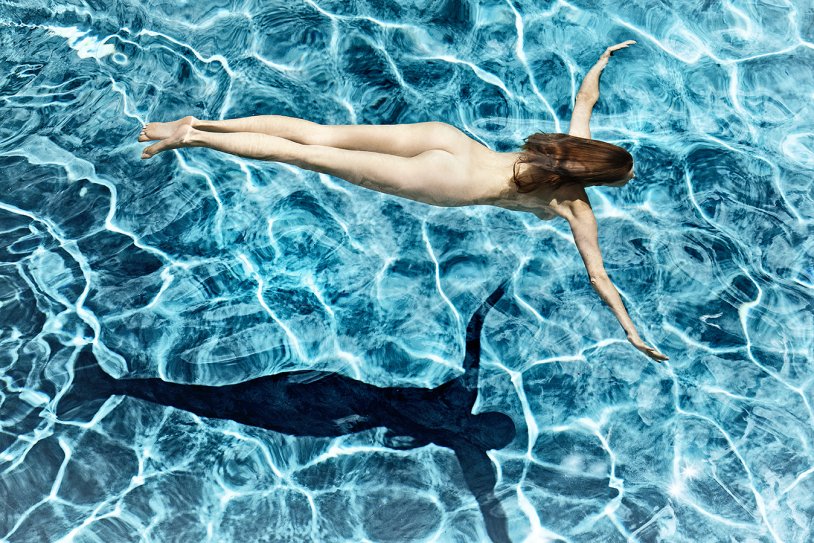 Swimming underwater girl naked