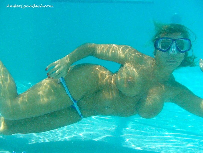 Amber Lynn Bach in the pool